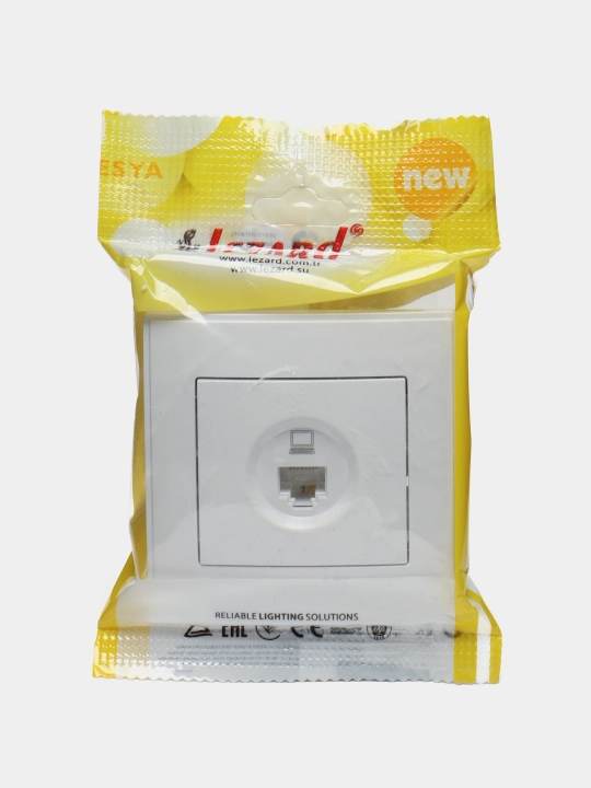 Розетка компьютерная Lezard Lesya белый 705-0202-139  