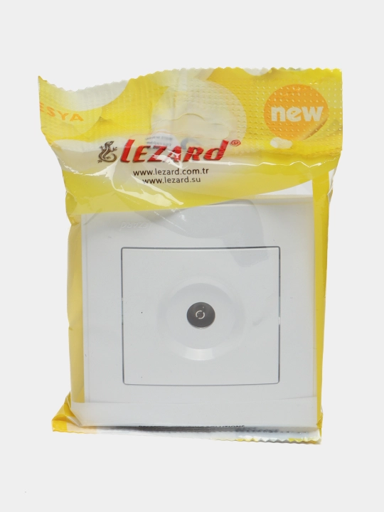 Розетка ТВ проходная Lezard Lesya белый 705-0202-129