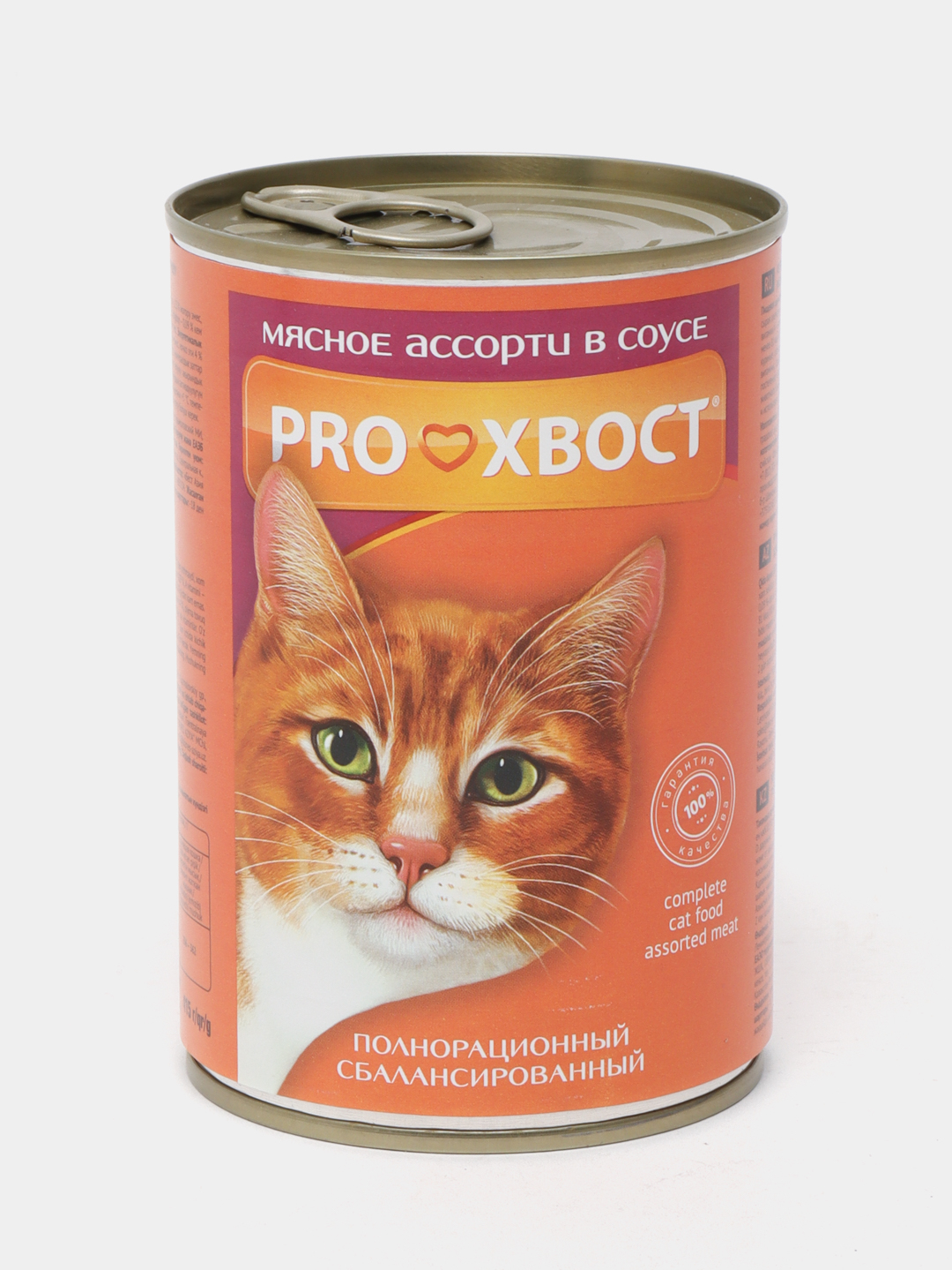 PROХВОСТ Корм консервированный для кошек, со вкусом лосося и форели ...
