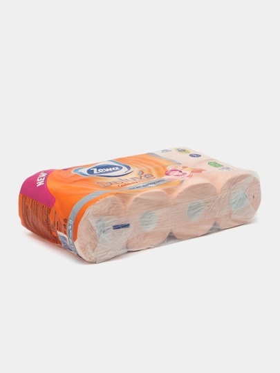 Туалетная бумага Zewa Deluxe, 3 слоя, 8 рулонов, персик — NIVEA-ZW662