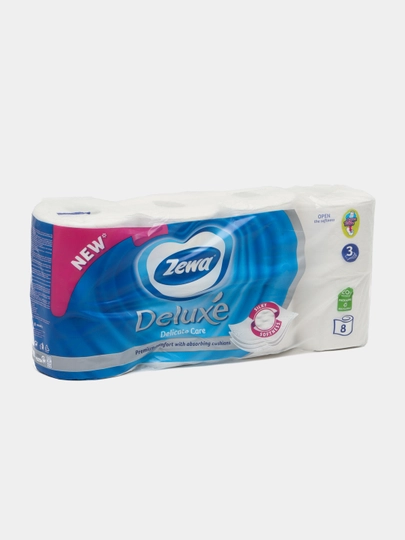 Туалетная бумага ЗЕВА Deluxe, 3 слойная, белая — NIVEA-ZW431