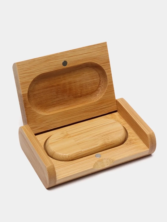 Bambukli sovg'a qutisidagi yog'och USB flesh-disk 8, 16, 32 GB, 2.0