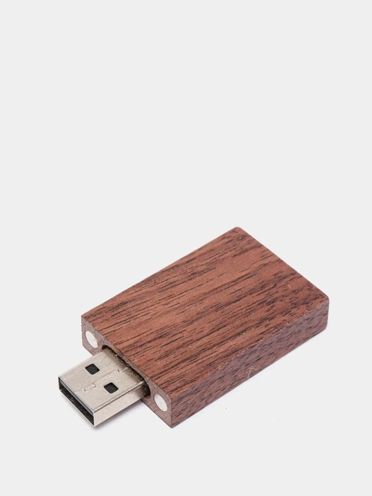 Yog'och korpusli flesh-karta USB 2.0 sovg'a qutisida, 8, 16, 32, 64 GB