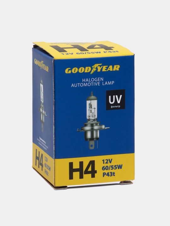 Лампы для автомобиля галогенная Nexia 3, Gentra, Cobalt Goodyear Н4 60/55W