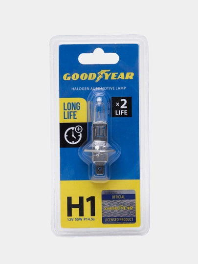 Лампы для автомобиля "Goodyear" Nexia 2, Epica, Captiva, Lacetti 1.8 Н1 55W Long Life — GDYEAR-Y011122