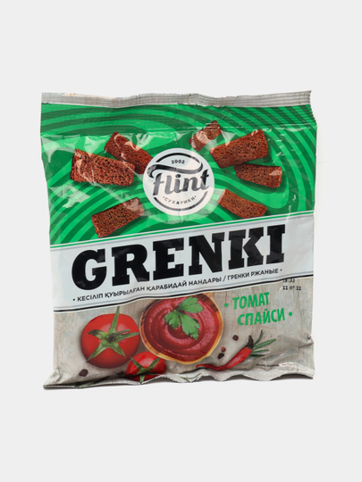 Сухарики Flint Grenki Томат Спайси 100 г — BB-P01E16C