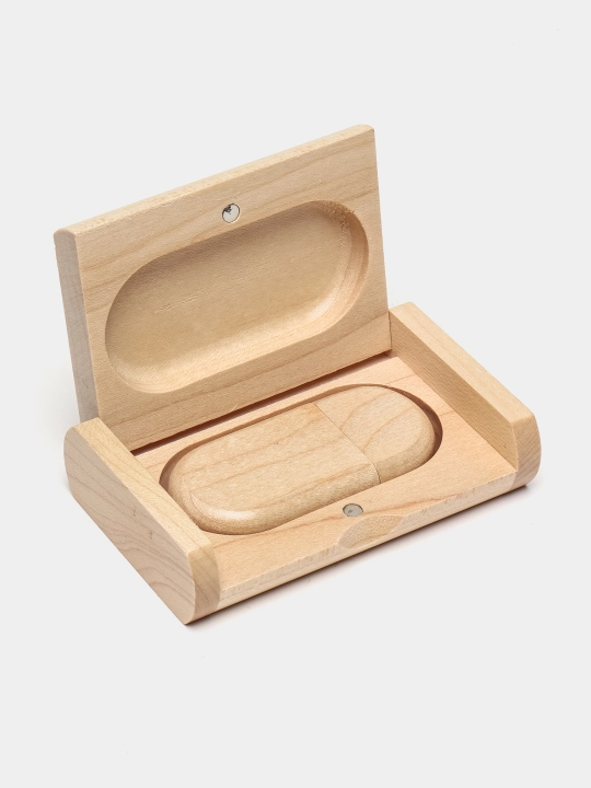 Bambukli sovg'a qutisidagi yog'och USB flesh-disk 8, 16, 32 GB, 2.0