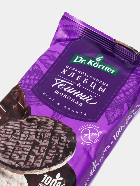 Xlebtsy Dr.Korner qora shokolad, 67 g