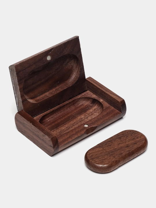 Bambukli sovg'a qutisidagi yog'och USB flesh-disk 8, 16, 32 GB, 2.0