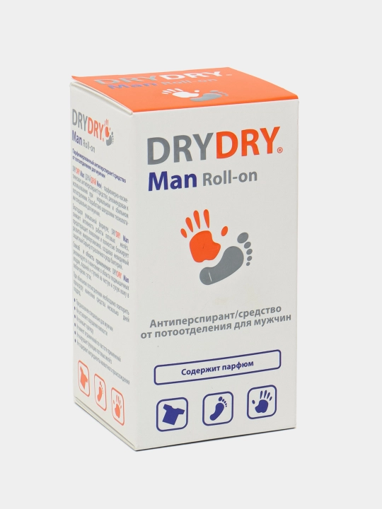 Parfyumlangan dezodorant Dry Dry de Man Roll-on, erkaklar uchun