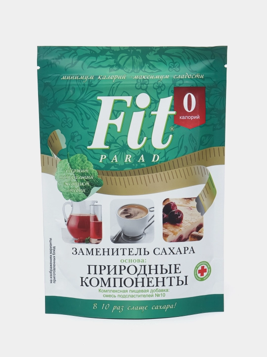Eritritolga asoslangan shakar o'rnini bosuvchi Fit Parad№ 10, 150 g