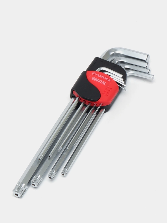 Набор 6-гранных ключей Forsage F-5093TXL HEX/TORX, экстра длинных, 9 шт - 