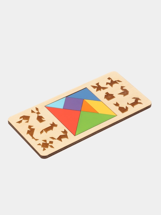 Мозаика Танграм-головоломка игрушка для детей, деревянные пазлы, мозаика