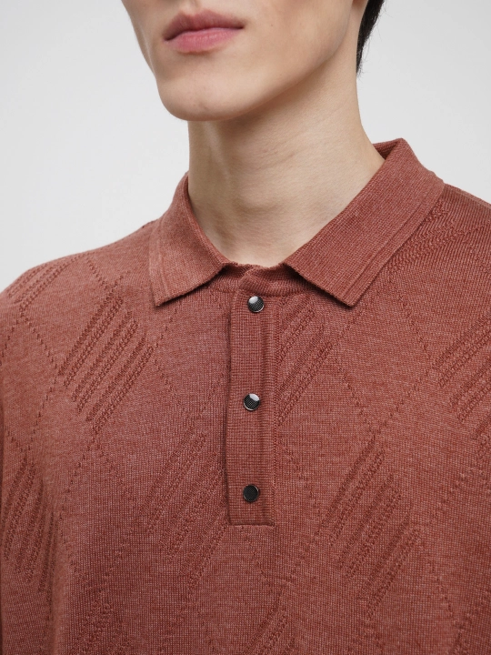 Поло мужское KONKO, с длинными рукавами