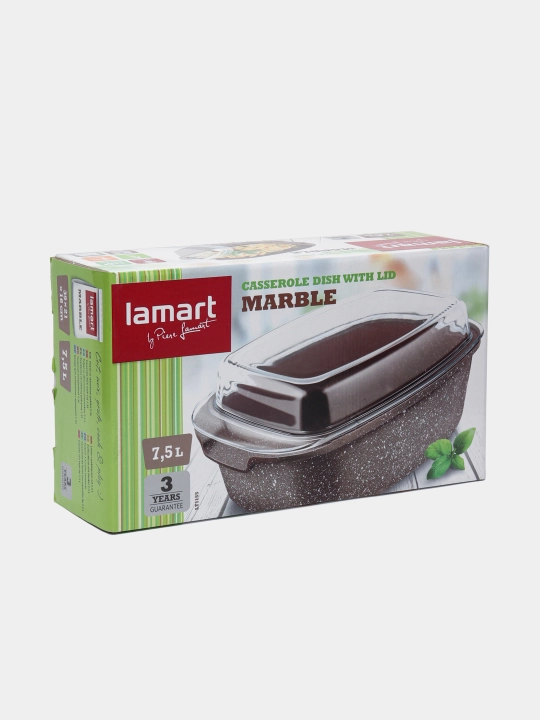 Жаровня со стеклянной крышкой Lamart LT1155, 7.5 л