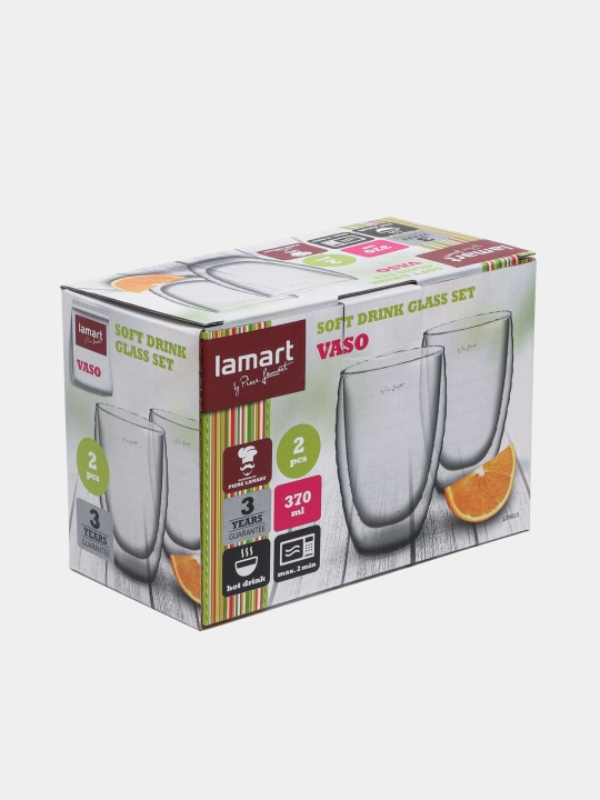 Stakan to'plami Lamart LT9013, 370 ml, 2 dona