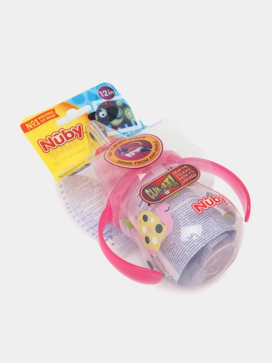 Поильник с ручками Nuby Flip-It ID10324, c трубочкой 360°, 270 мл
