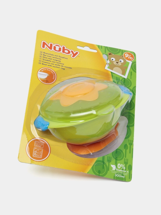 Миска на присоске с крышкой Nuby PP ID5322