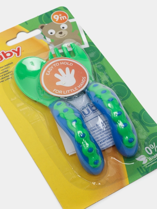 Bolalar qoshiq va vilkala to'plami "Nuby Gusenichki"