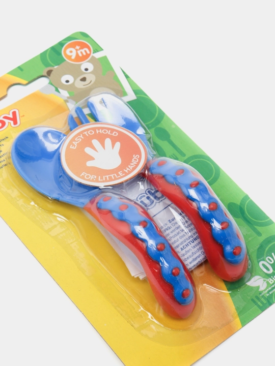 Bolalar qoshiq va vilkala to'plami "Nuby Gusenichki"