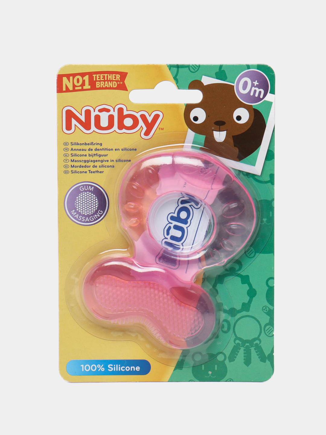 Прорезыватель Nuby ID630 Рыбка с массажными щетинками, силиконовый - 