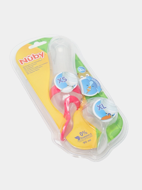 Shisha Nuby Squeeze ID5591, silikon, 2 qoshiqli, 90 ml