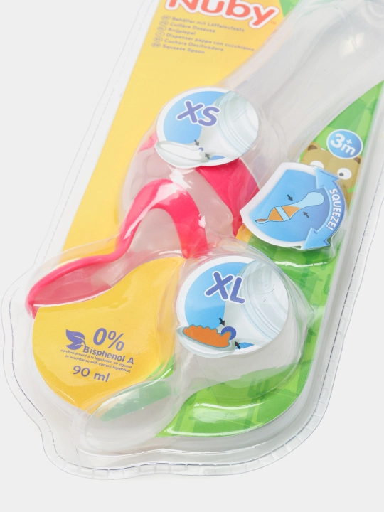 Shisha Nuby Squeeze ID5591, silikon, 2 qoshiqli, 90 ml