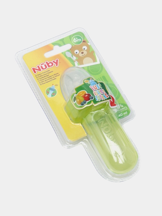Рожок для первого прикорма Nuby Easy Squeezy ID5577, с крышкой, 40 мл