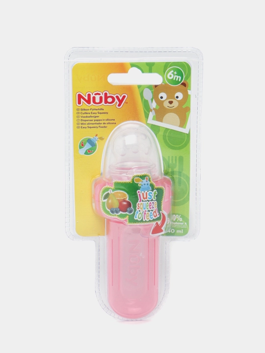 Рожок для первого прикорма Nuby Easy Squeezy ID5577, с крышкой, 40 мл - 