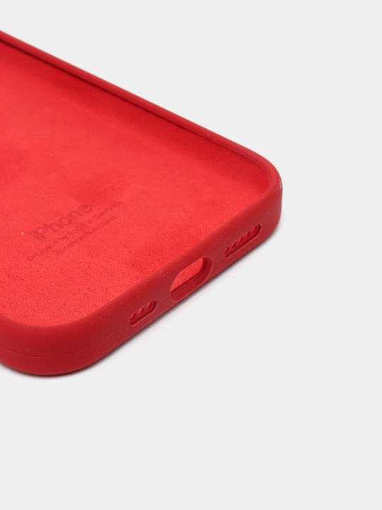 Silicone Case iPhone 12 Pro, 12, 12 Pro Max, 12 Mini, iphone 11 uchun, baxmal qoplamali