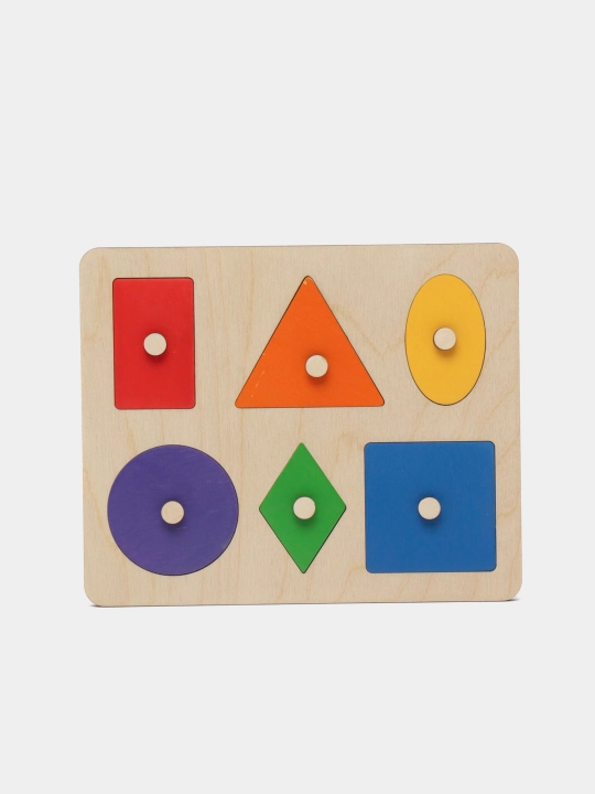 Montessori sorter puzzle, vkladish va mozaika geometrik shakllar