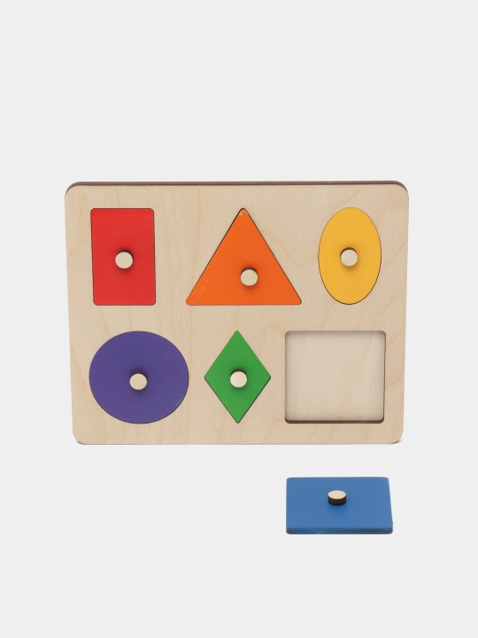 Montessori sorter puzzle, vkladish va mozaika geometrik shakllar