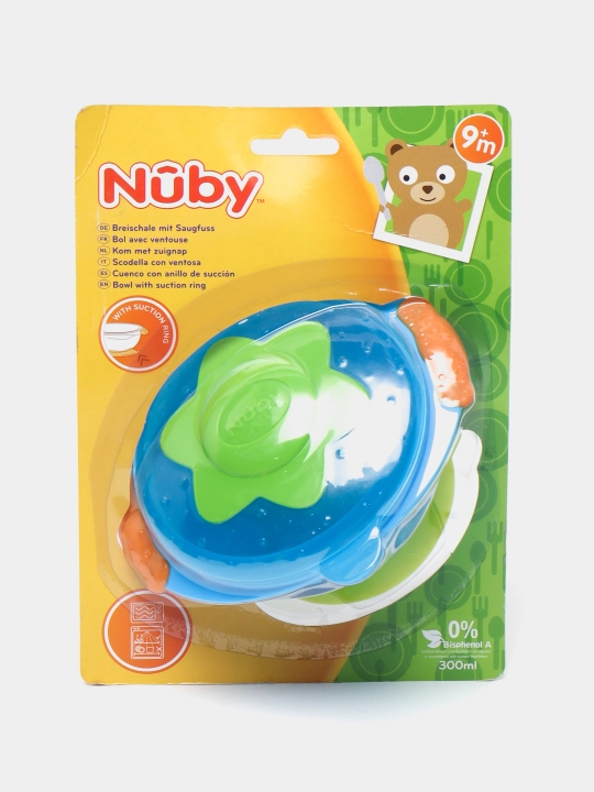 Миска на присоске с крышкой Nuby PP ID5322 - 