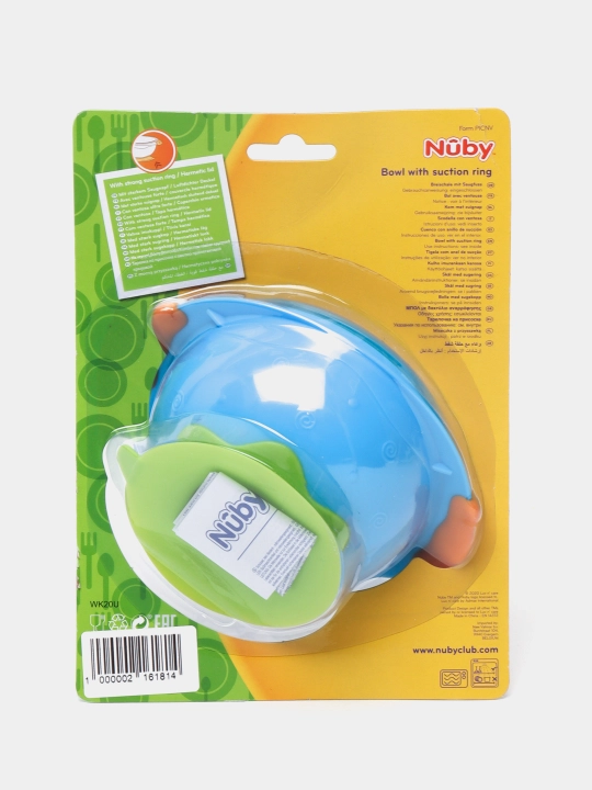 Миска на присоске с крышкой Nuby PP ID5322