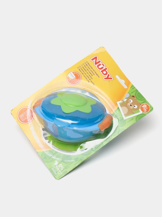 Миска на присоске с крышкой Nuby PP ID5322
