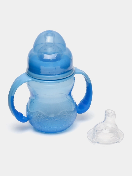 Polipropilen butilkacha Nuby ID1107 olinadigan tutqichlar, keng og'iz, 240 ml