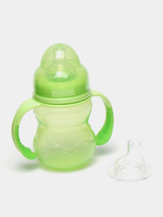 Polipropilen butilkacha Nuby ID1107 olinadigan tutqichlar, keng og'iz, 240 ml