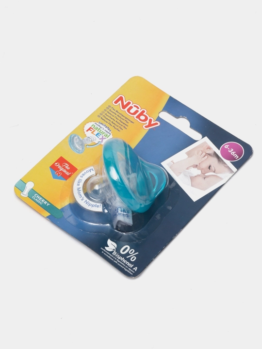 Пустышка силиконовая Nuby ID5787MACS Вишенка, 0-6 месяцев