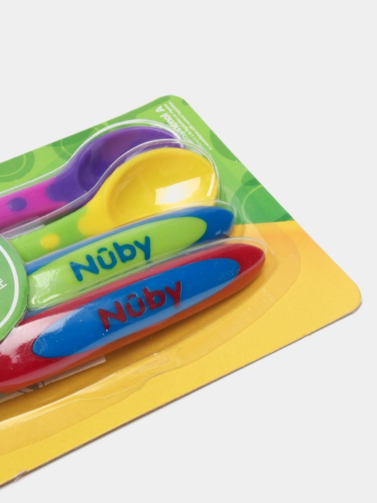 Набор ложек Nuby ID5574, с нескользящим покрытием, 4 шт