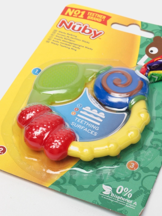 Ko'p ta'sirli rezina tishlagichlar Nuby Wacky ID632