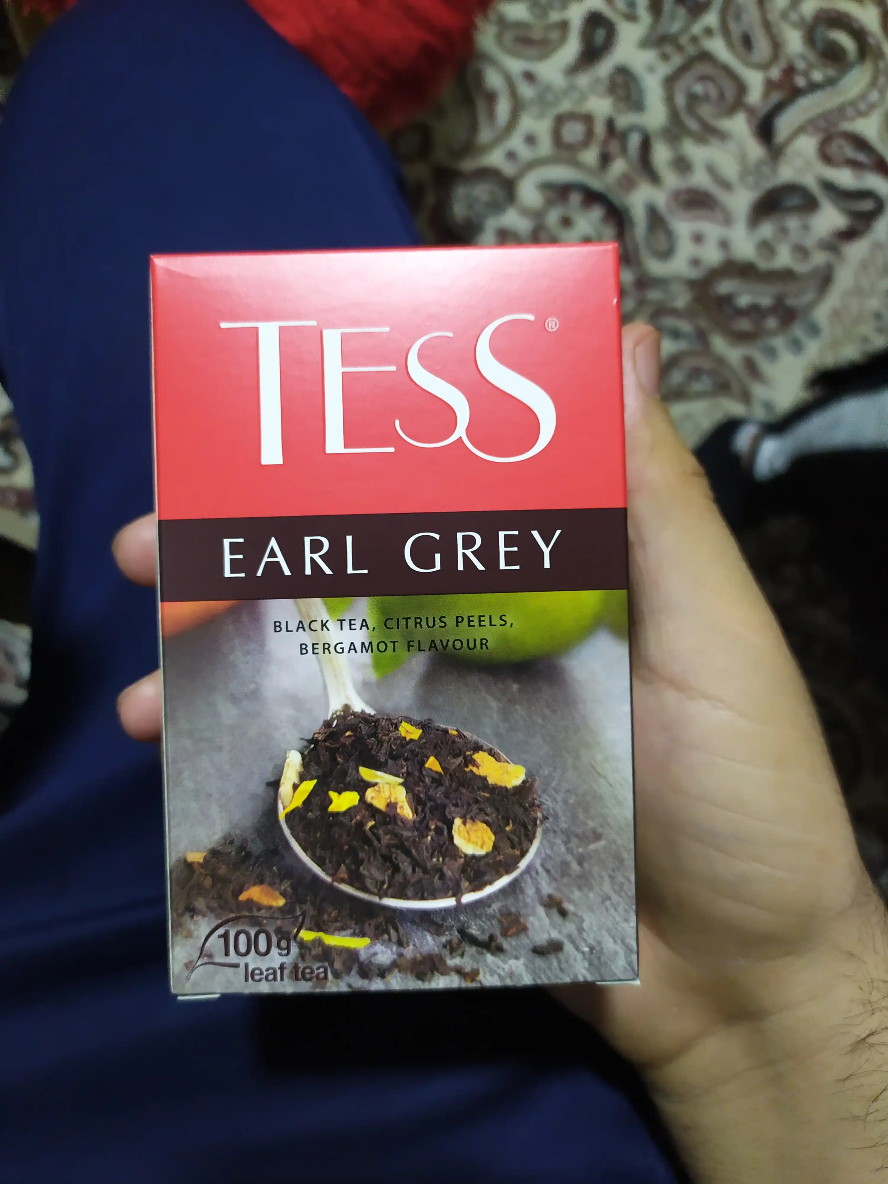 Qora choy Tess Earl Grey, bargli, 100 gr