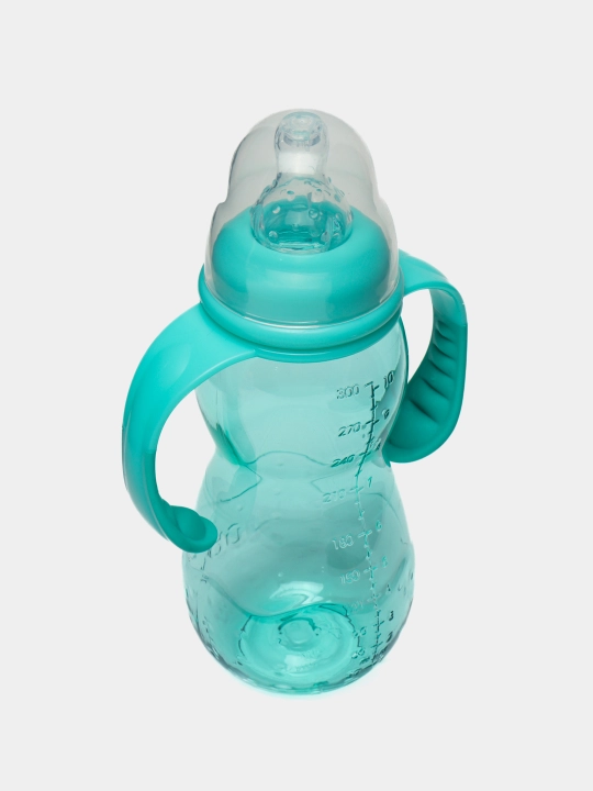 O'rgatuvchi shisha Nuby Tritan, so'rg'ich va tutqichlar bilan, 320 ml, NV03002
