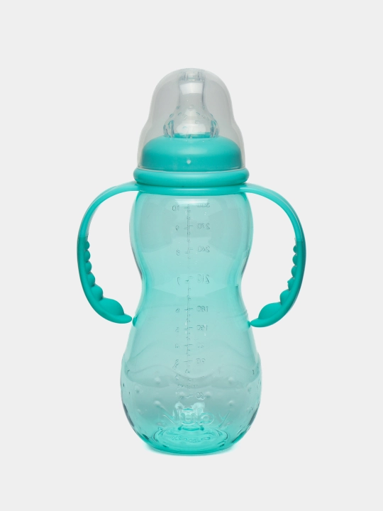 O'rgatuvchi shisha Nuby Tritan, so'rg'ich va tutqichlar bilan, 320 ml, NV03002