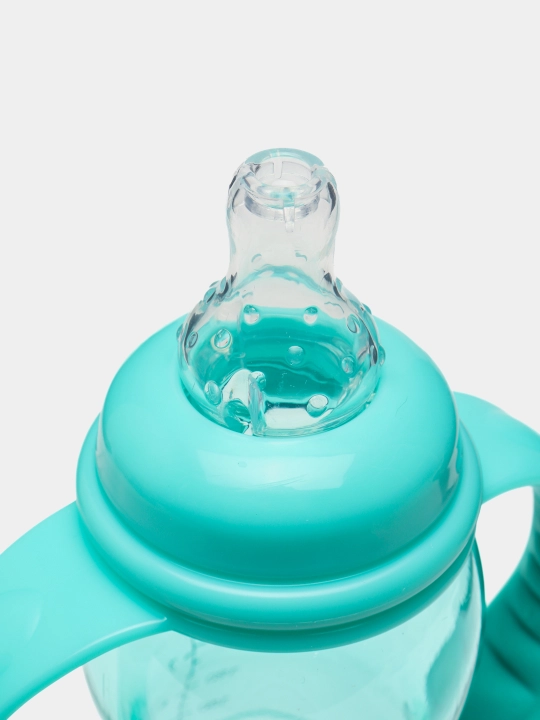 O'rgatuvchi shisha Nuby Tritan, so'rg'ich va tutqichlar bilan, 320 ml, NV03002