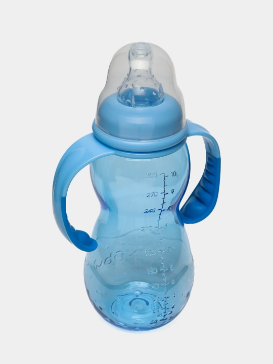 O'rgatuvchi shisha Nuby Tritan, so'rg'ich va tutqichlar bilan, 320 ml, NV03002