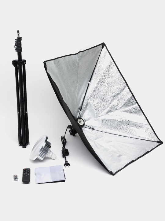 Suratga olish uchun softbox, professional uzluksiz yoritish tizimi, 50 * 70 sm - 
