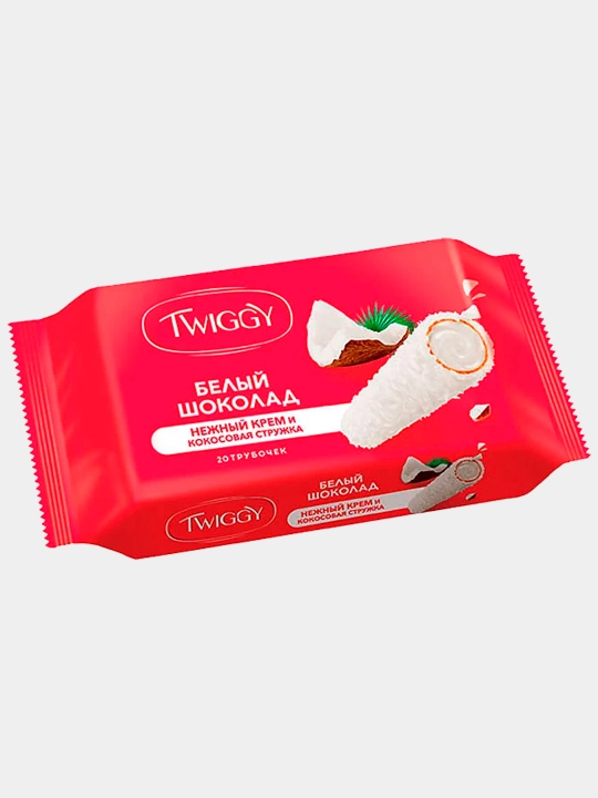 Конфеты Twiggy, с кокосовыми сливками, 185 г