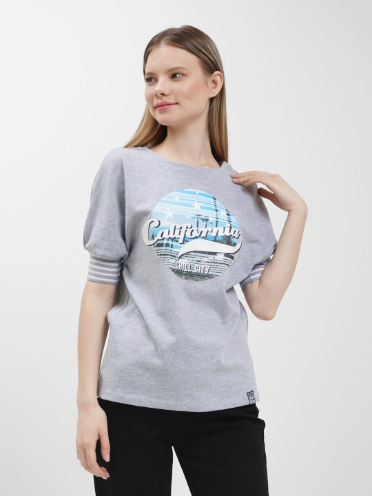 Футболка Oodji с манжетом California - 