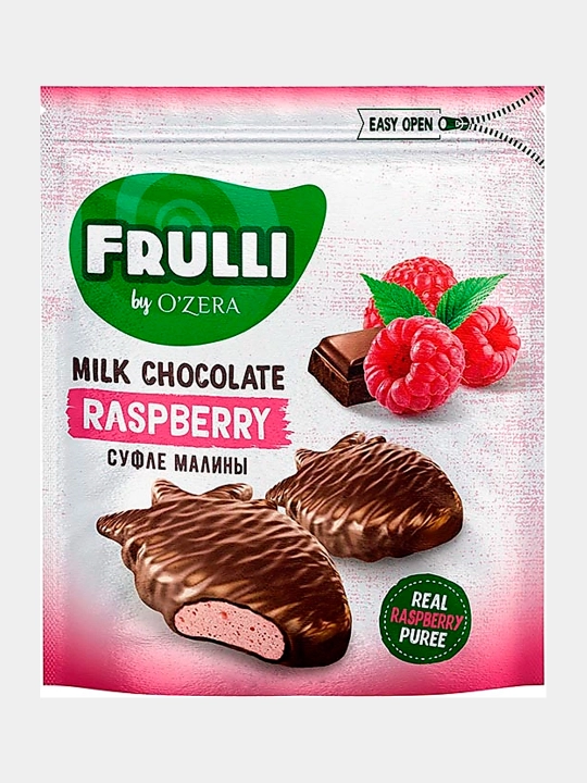 Конфеты O'Zera Frulli, суфле малины в шоколаде, 125 г - 
