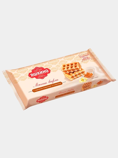 Вафли мягкие Яшкино с варёной сгущёнкой, 120 г - 